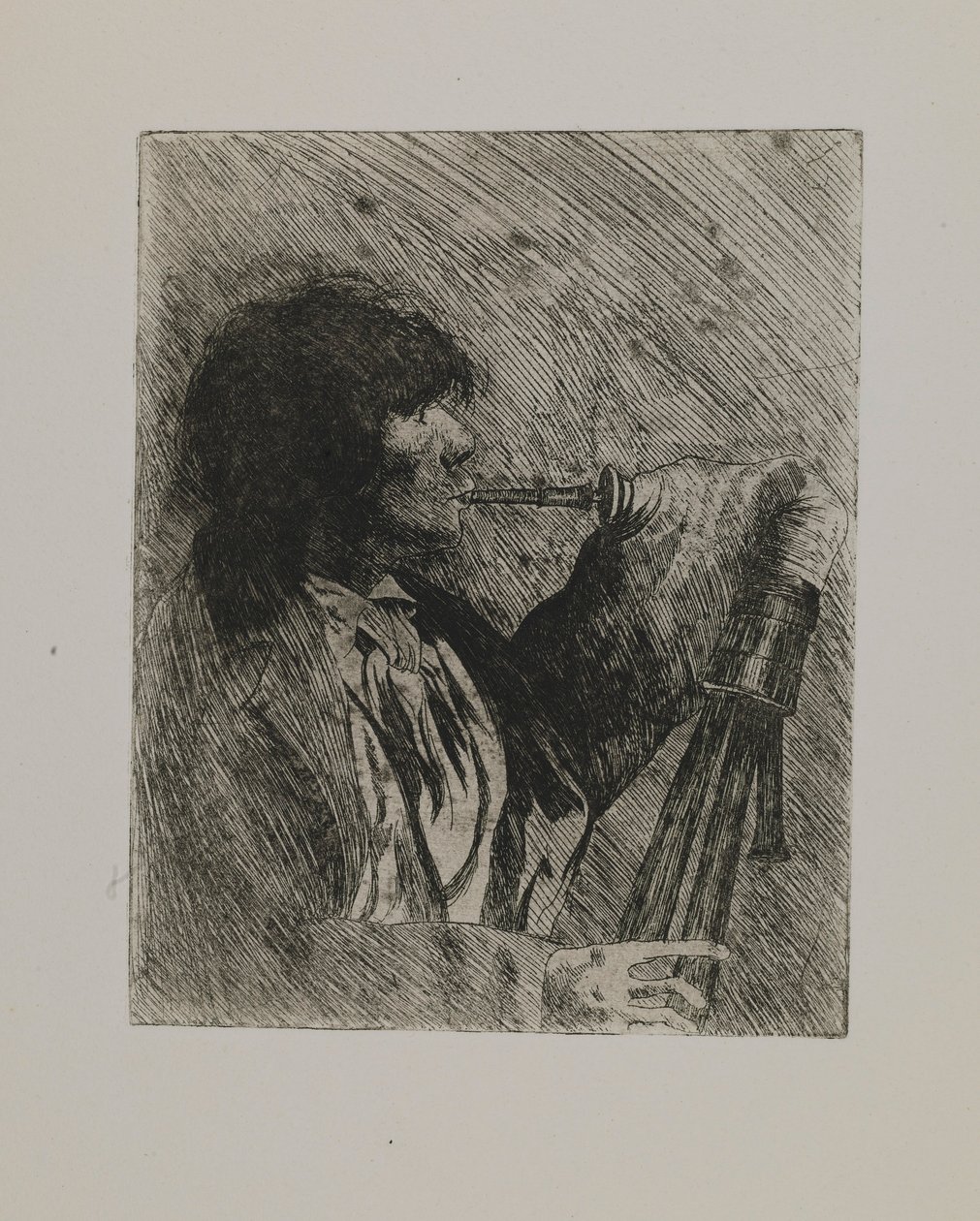 Untitled--Man with Bagpipe by Joseph Stella