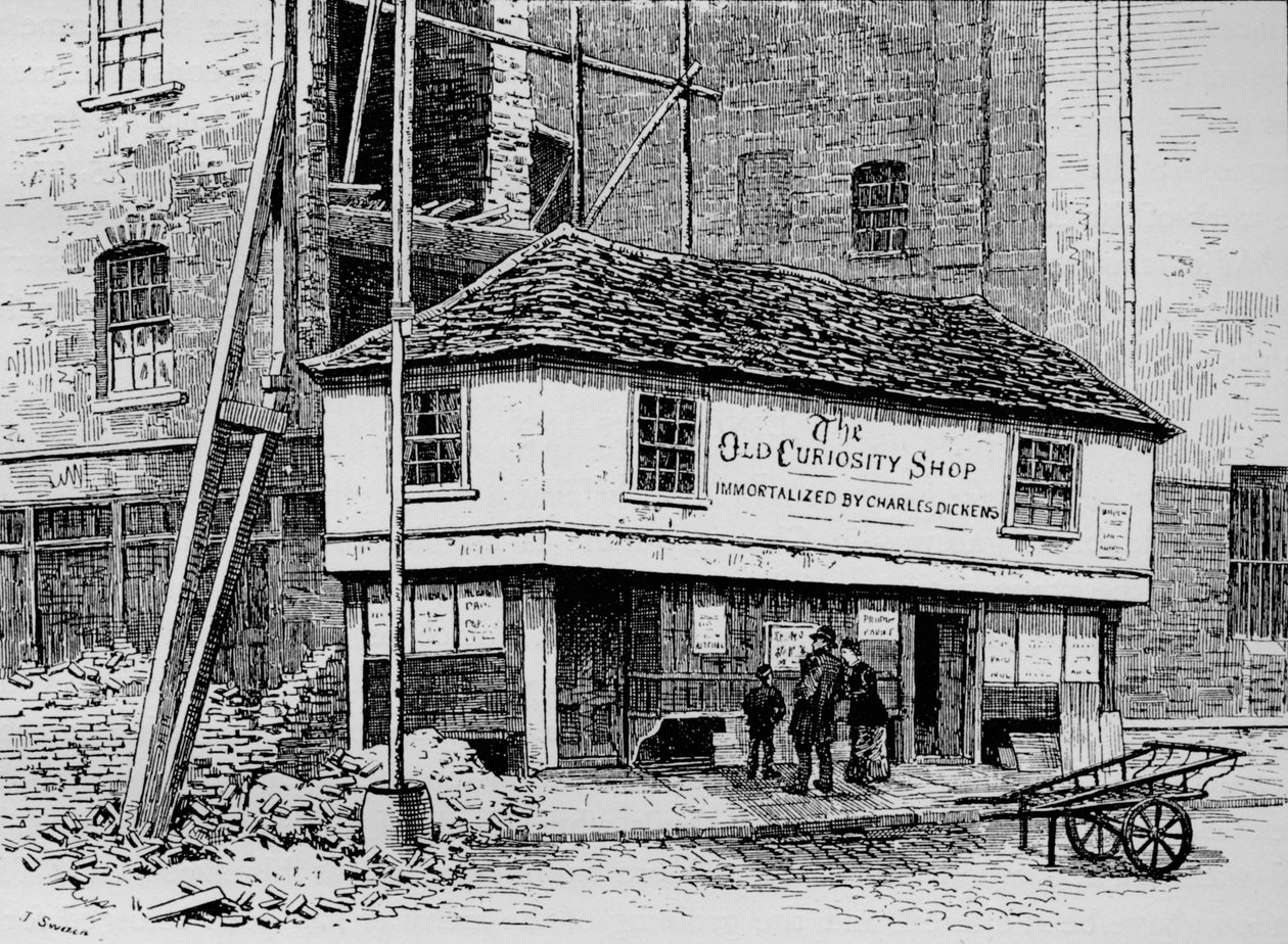 The Old Curiosity Shop near Lincolns Inn Fields, London by Joseph Swain