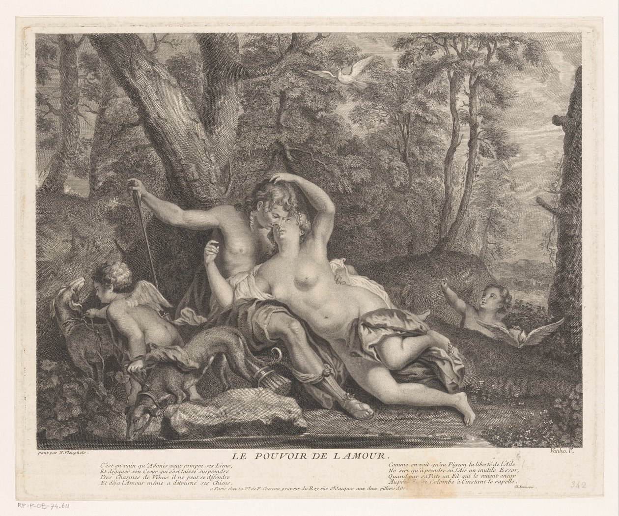 Landscape with Venus and Adonis by Joseph Vanloo