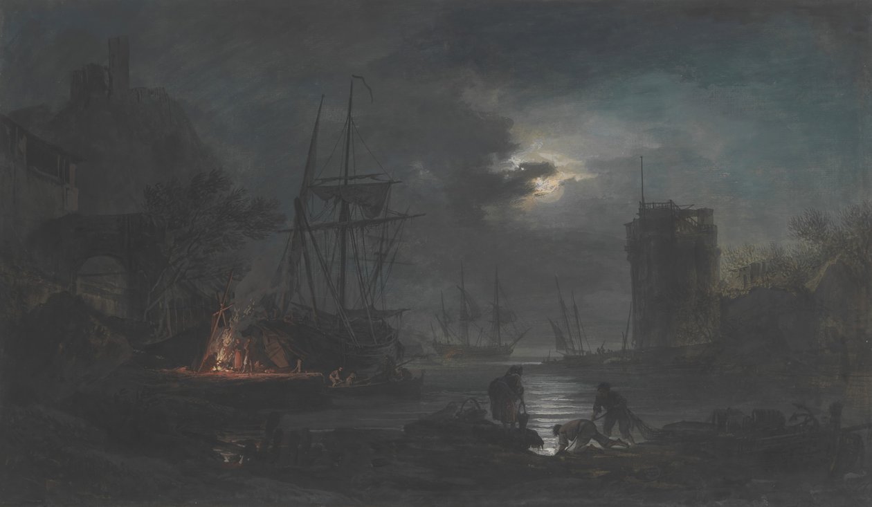 Moonlight by Joseph Vernet.
