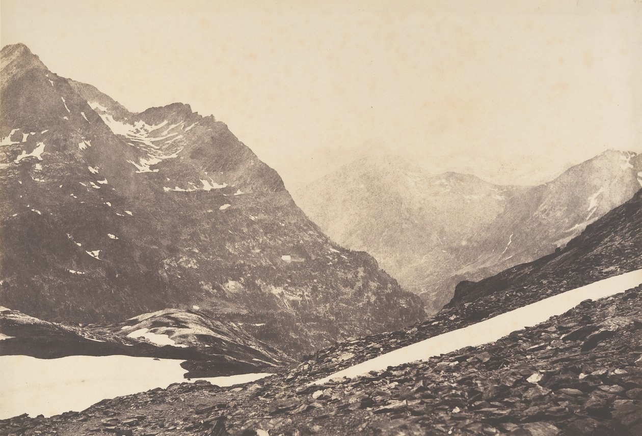View of the Maladetta and the Mountains from the Top of the Vénasque Pass by Joseph Vigier