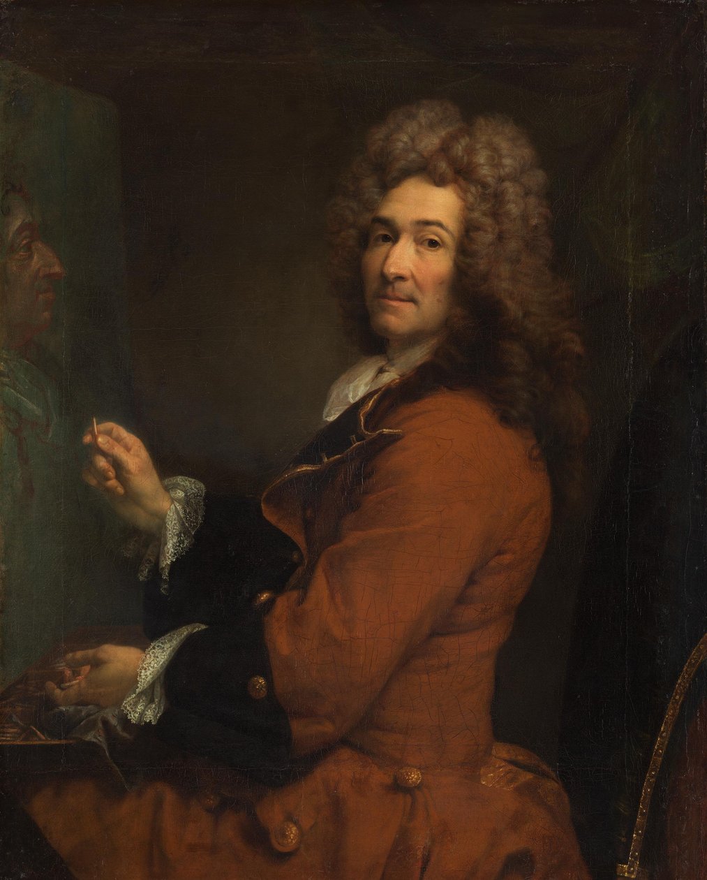 Self-Portrait at the Easel by Joseph Vivien