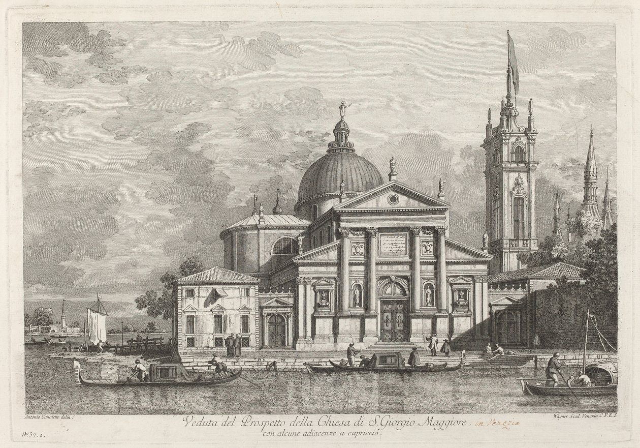 View of the Facade of the Church of San Giorgio Maggiore by Joseph Wagner