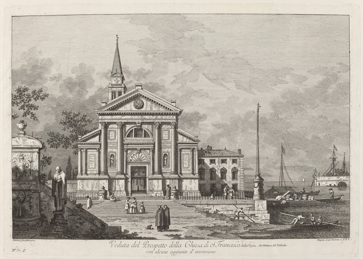 View of the Prospect of the Church of St. Francis by Joseph Wagner after Canaletto