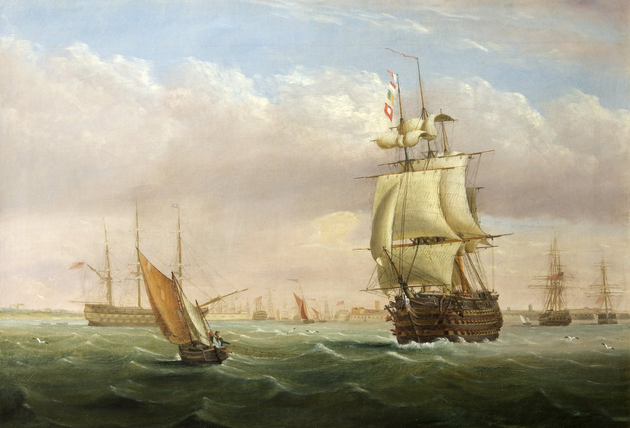 Port Entrance with Shipping by Joseph Walter