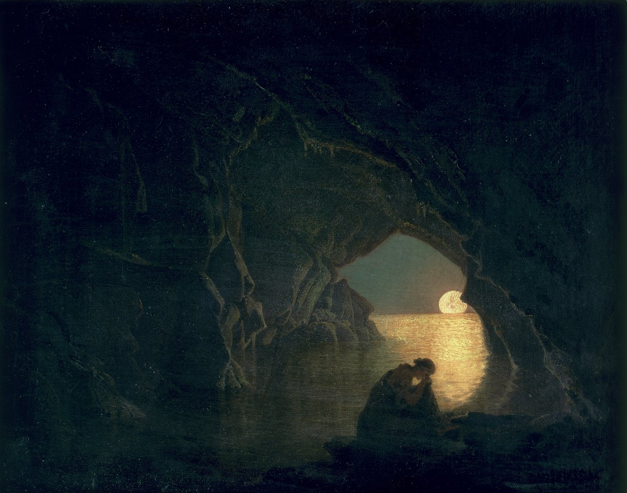 A Grotto with the Figure of Julia by Joseph Wright of Derby
