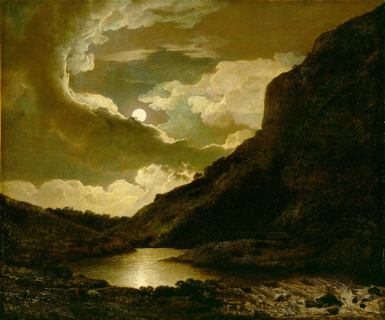 Matlock Tor by Moonlight, c.1778 by Joseph Wright of Derby