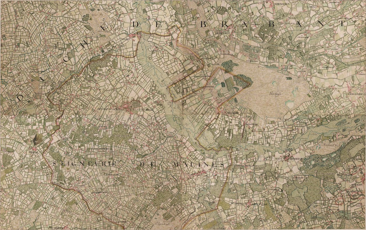 Map of Heyst op den Bergh ou Heyst ten Bergh - Heist-op-den-Berg by Joseph de Ferraris