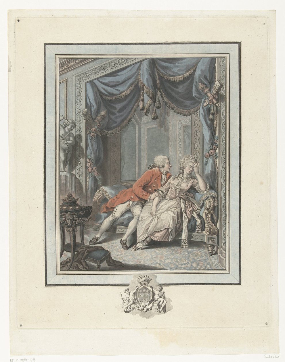 Young Man Trying to Seduce a Lady by Joseph de Longueil