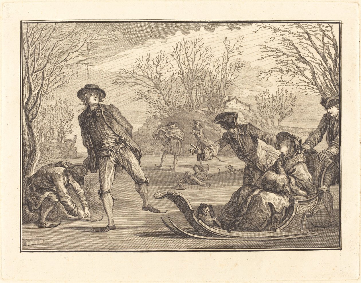 Winter by Joseph de Longueil after Charles Eisen