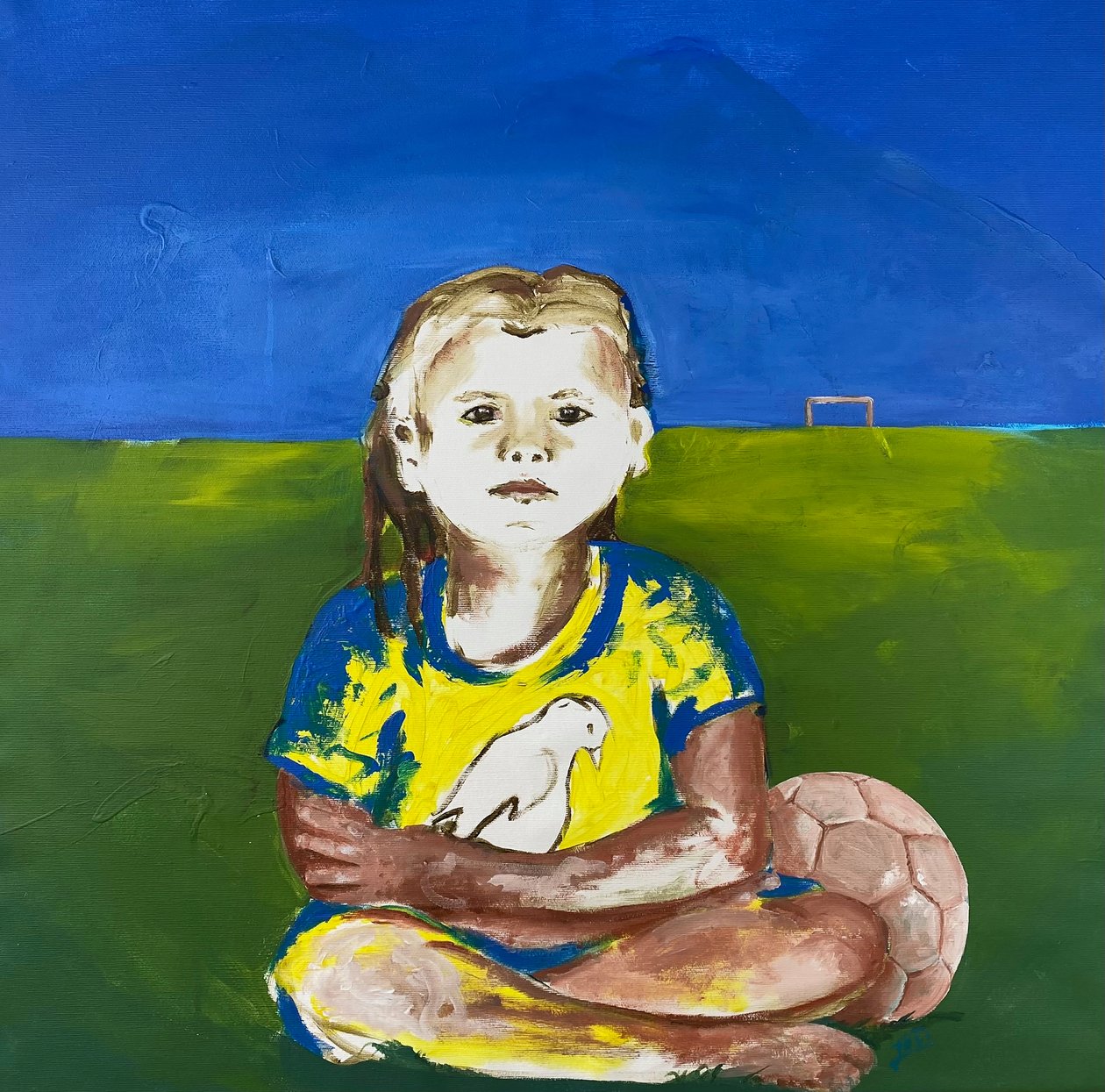 Girl with Dove by Josephine Henning