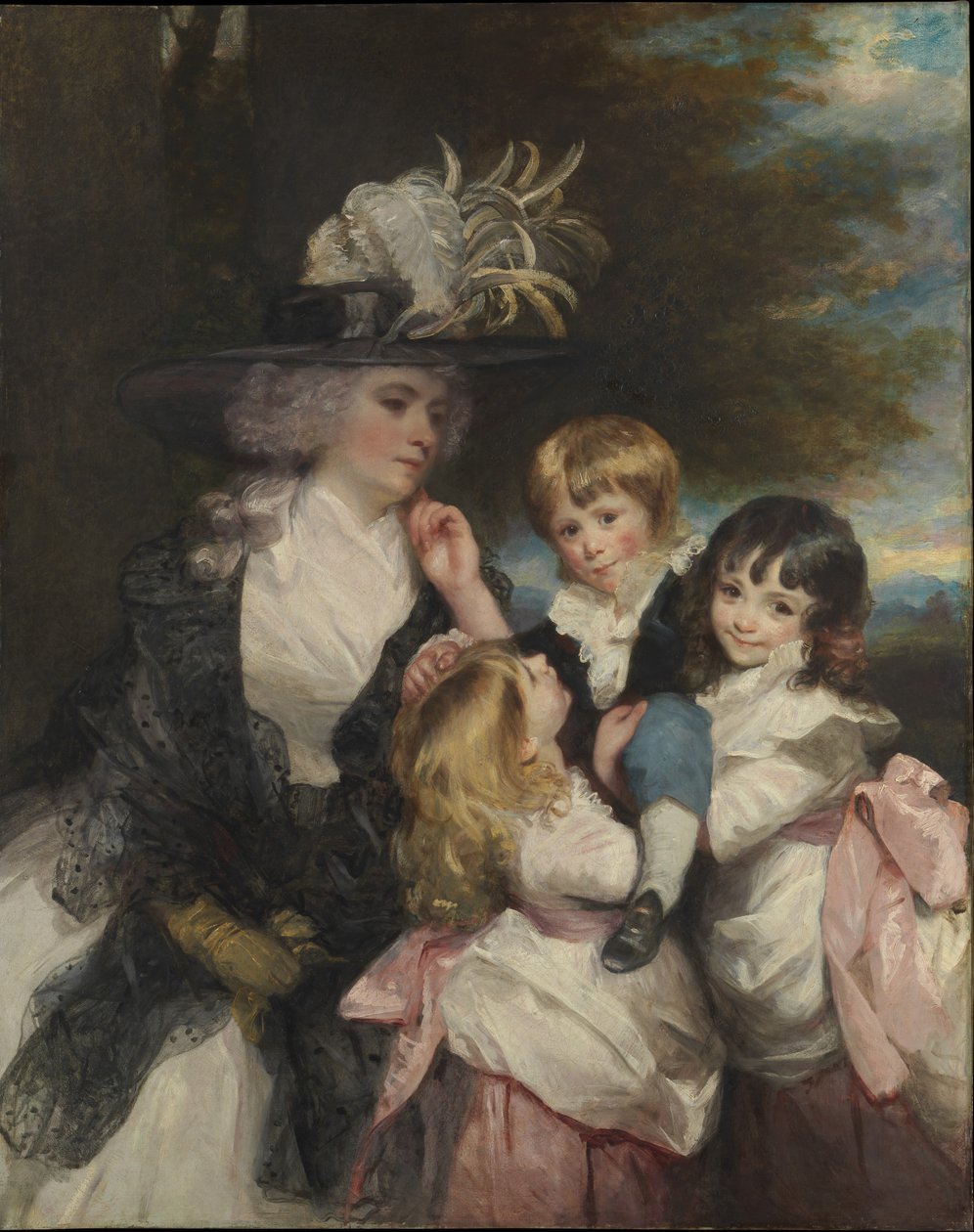 Lady Smith Charlotte Delaval and Her Children George Henry, Louisa, and Charlotte, 1787 by Joshua Reynolds