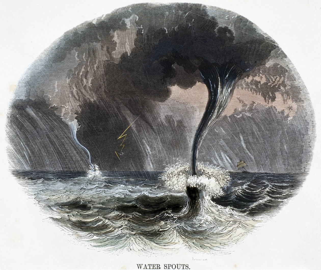 Water Spouts, from Phenomena of Nature by Josiah Wood Whymper