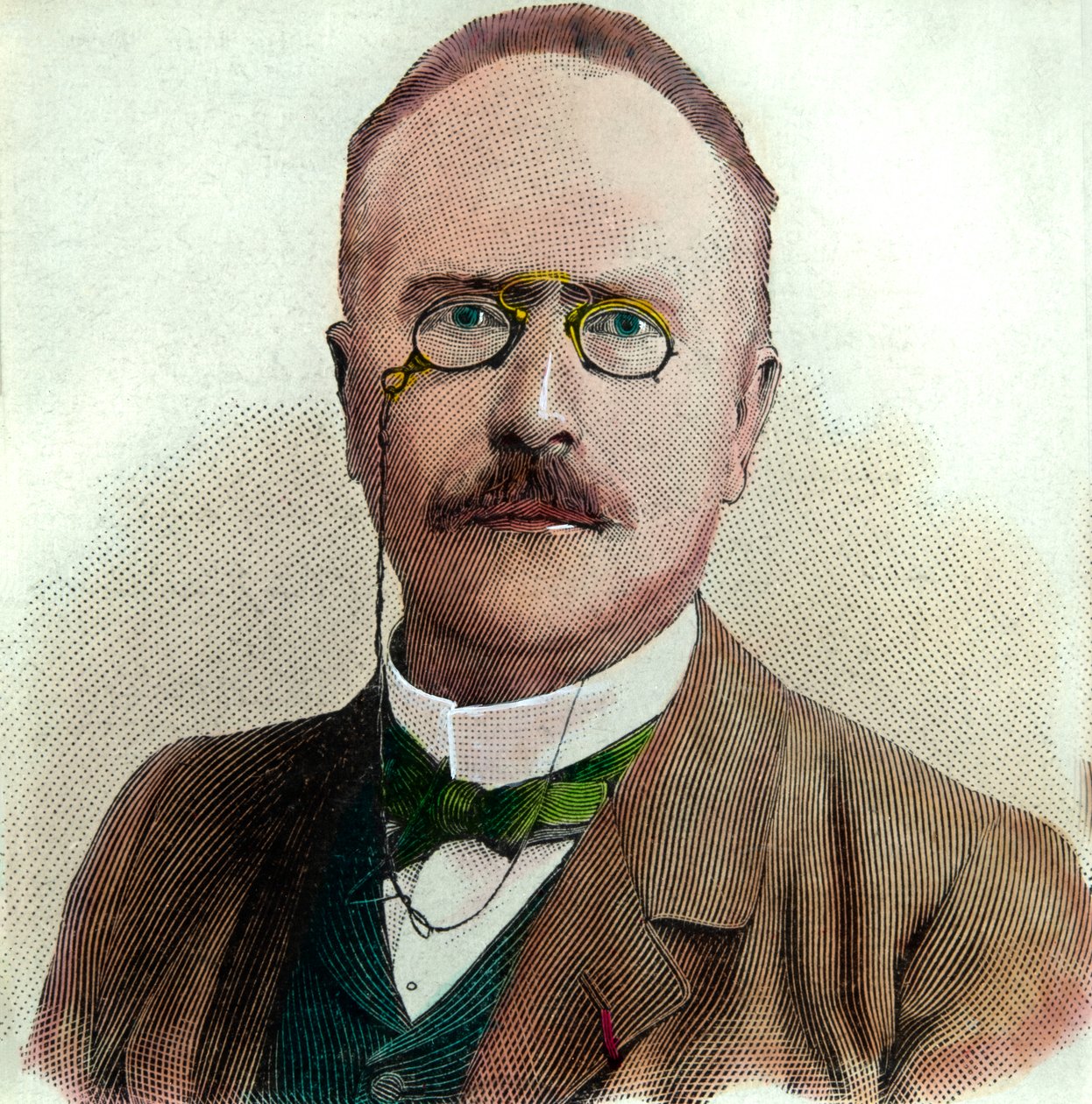 Edouard Branly, 20th century (engraving) by Josse Photo