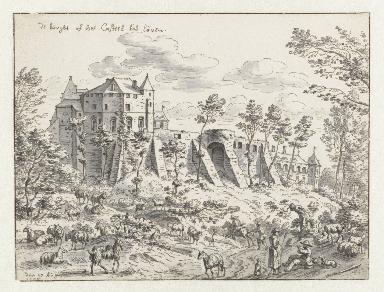 Castle of Leuven, 1675 by Josua de Grave