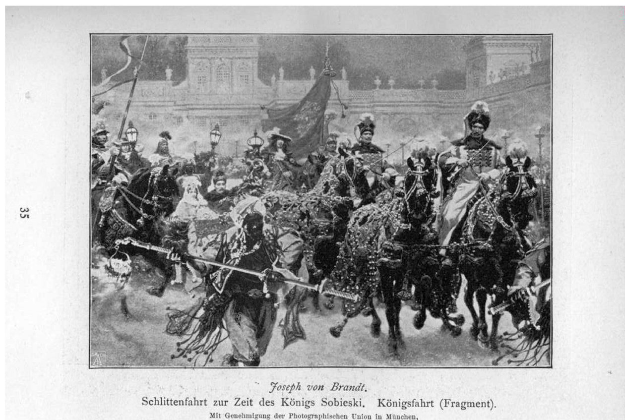 Sleigh Ride during the Time of King Sobieski (Fragment) by Jozef Brandt