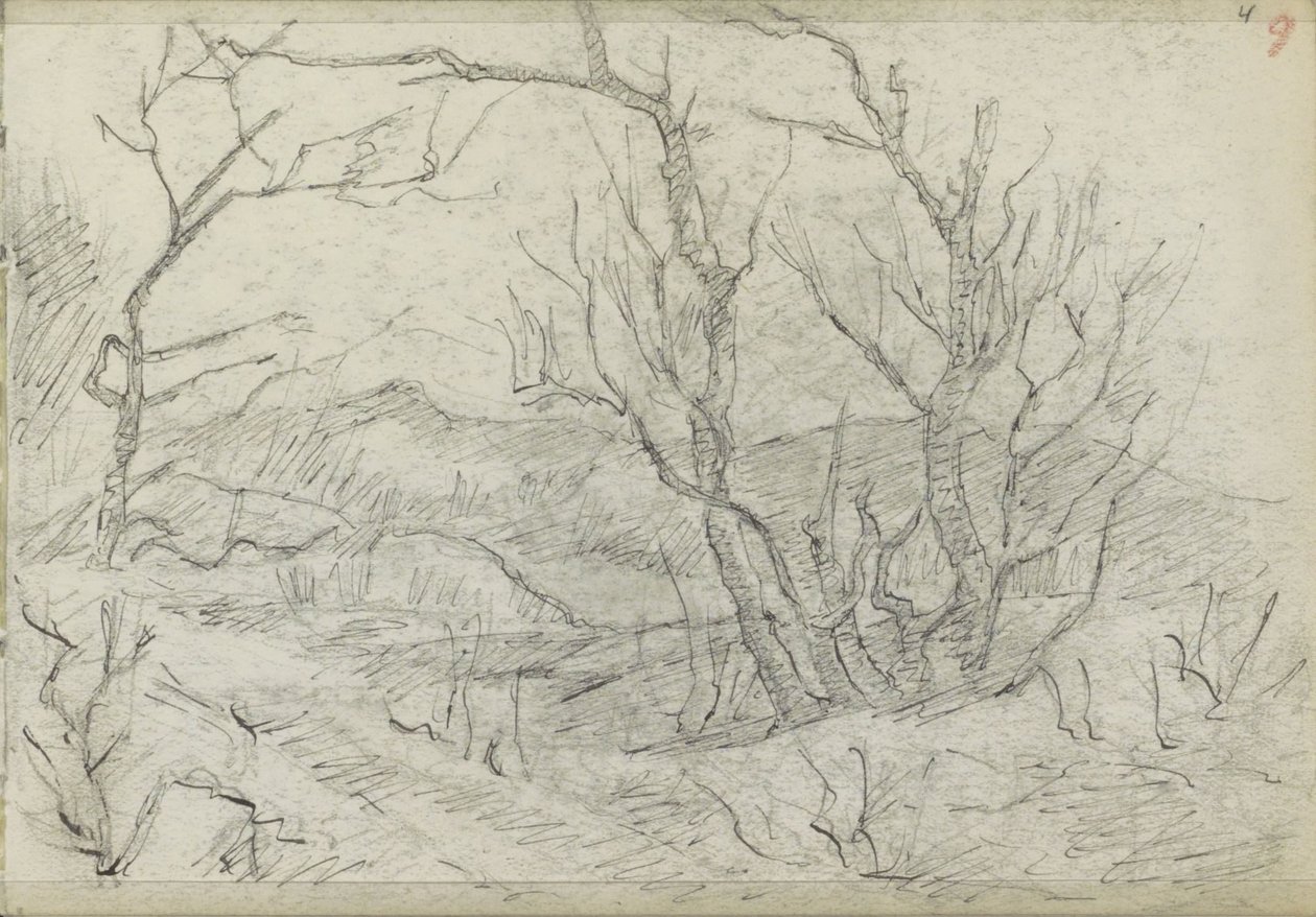 Hilly Landscape with a Group of Trees by Jozef Israëls