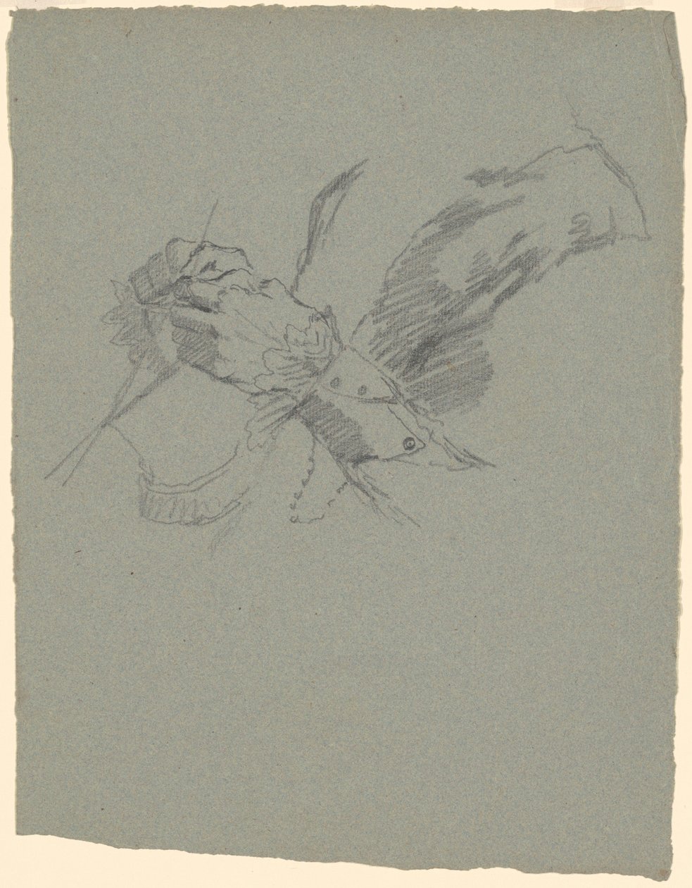 Study of Hands Knitting by Jr. Enoch Wood Perry