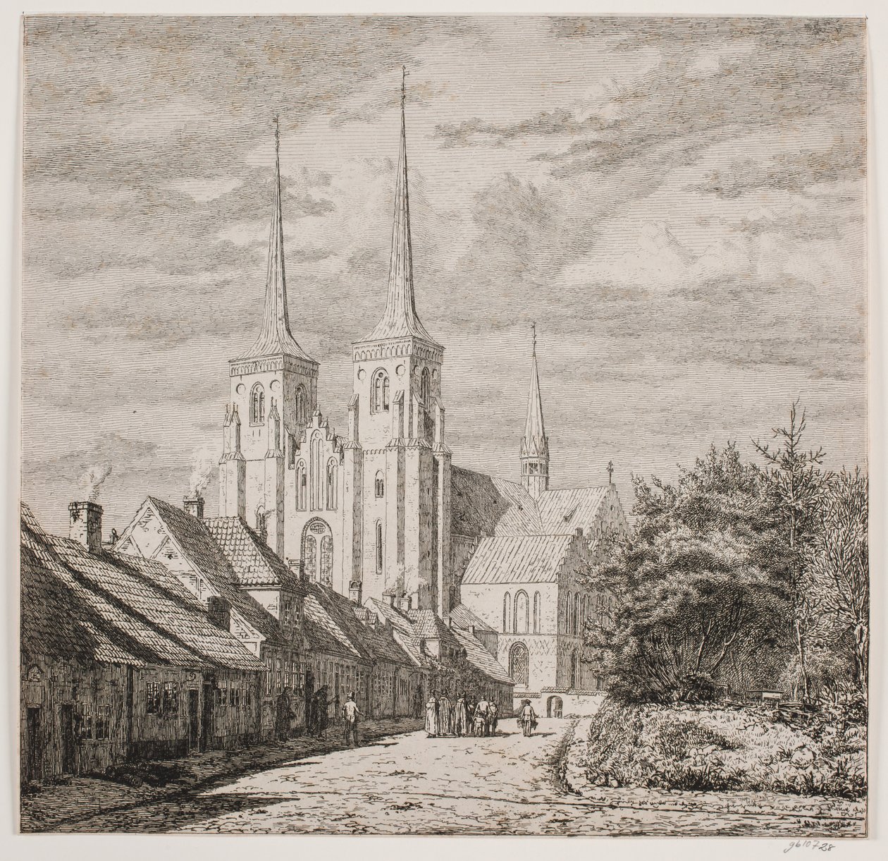 Roskilde Cathedral, Seen from the Southwest by Jørgen Roed