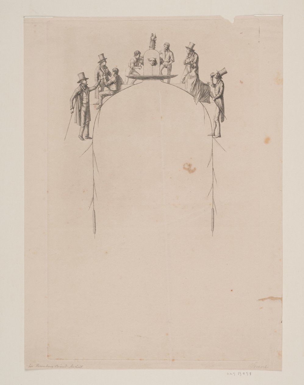 Draft for Stock Certificate for Rosenborg Brøndhus Institution by Jørgen V. Sonne