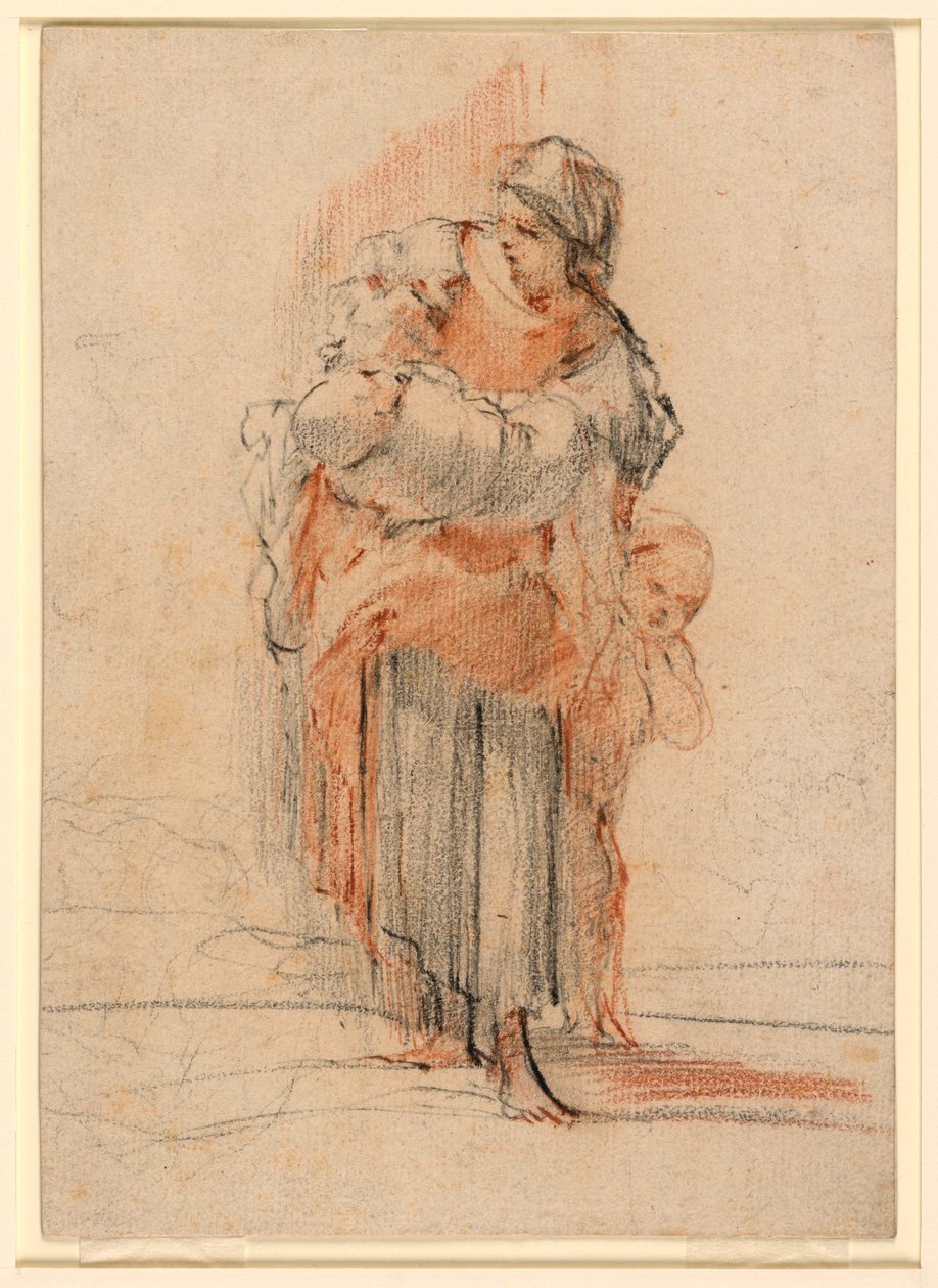 Woman with Two Children, ca. 1750 by Jérôme François Chantereau