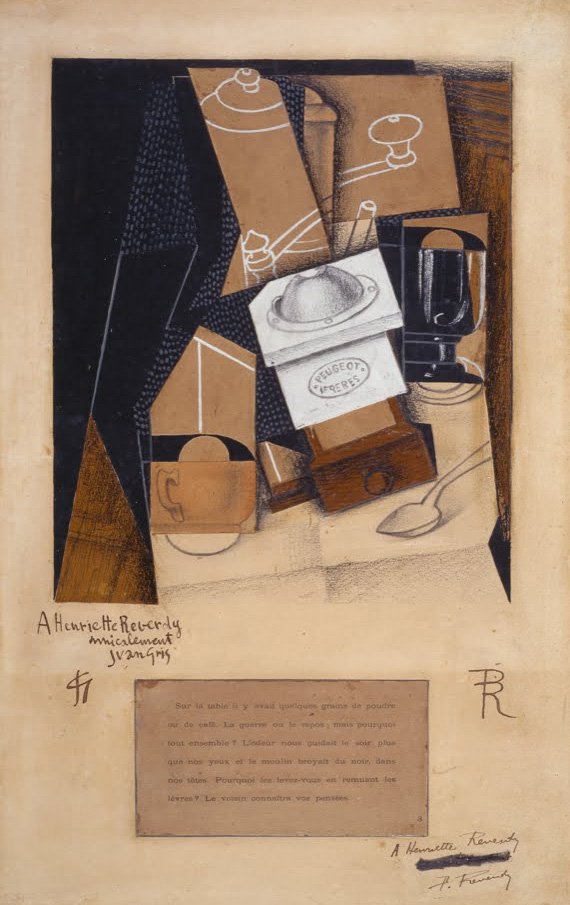 Coffee Grinder, Cup and Glass on a Table by Juan Gris