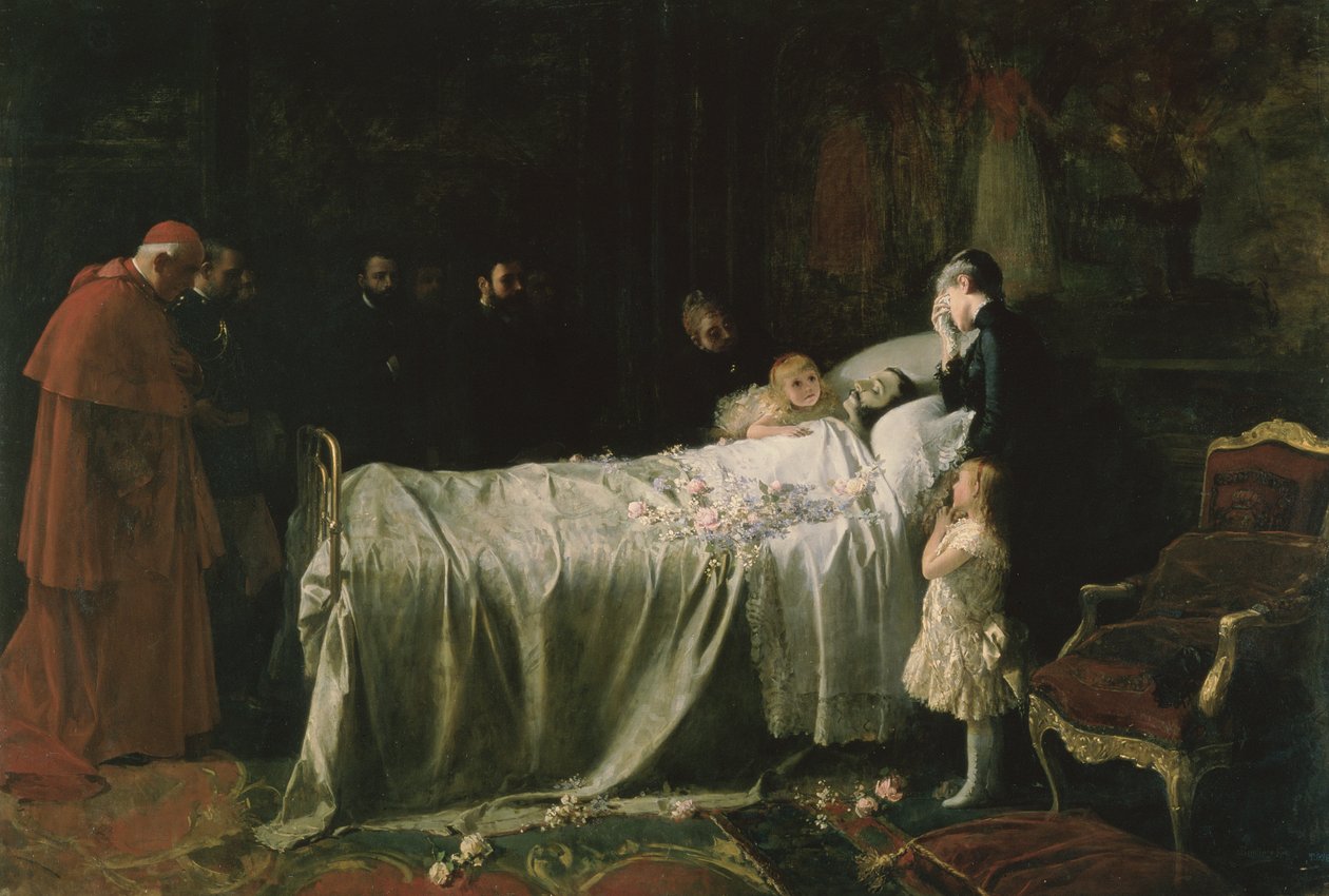 The Death of Don Alfonso XII (1857-85) (The Final Kiss) by Juan Antonio Benlliure y Gil