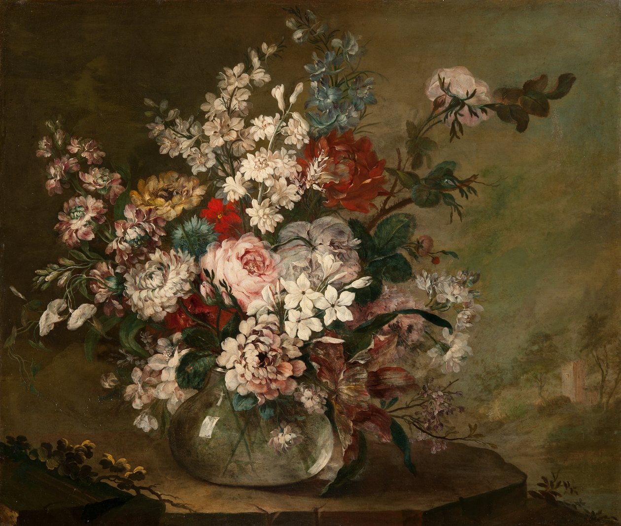 Still Life with Flowers in a Vase by Juan Bautista Romero