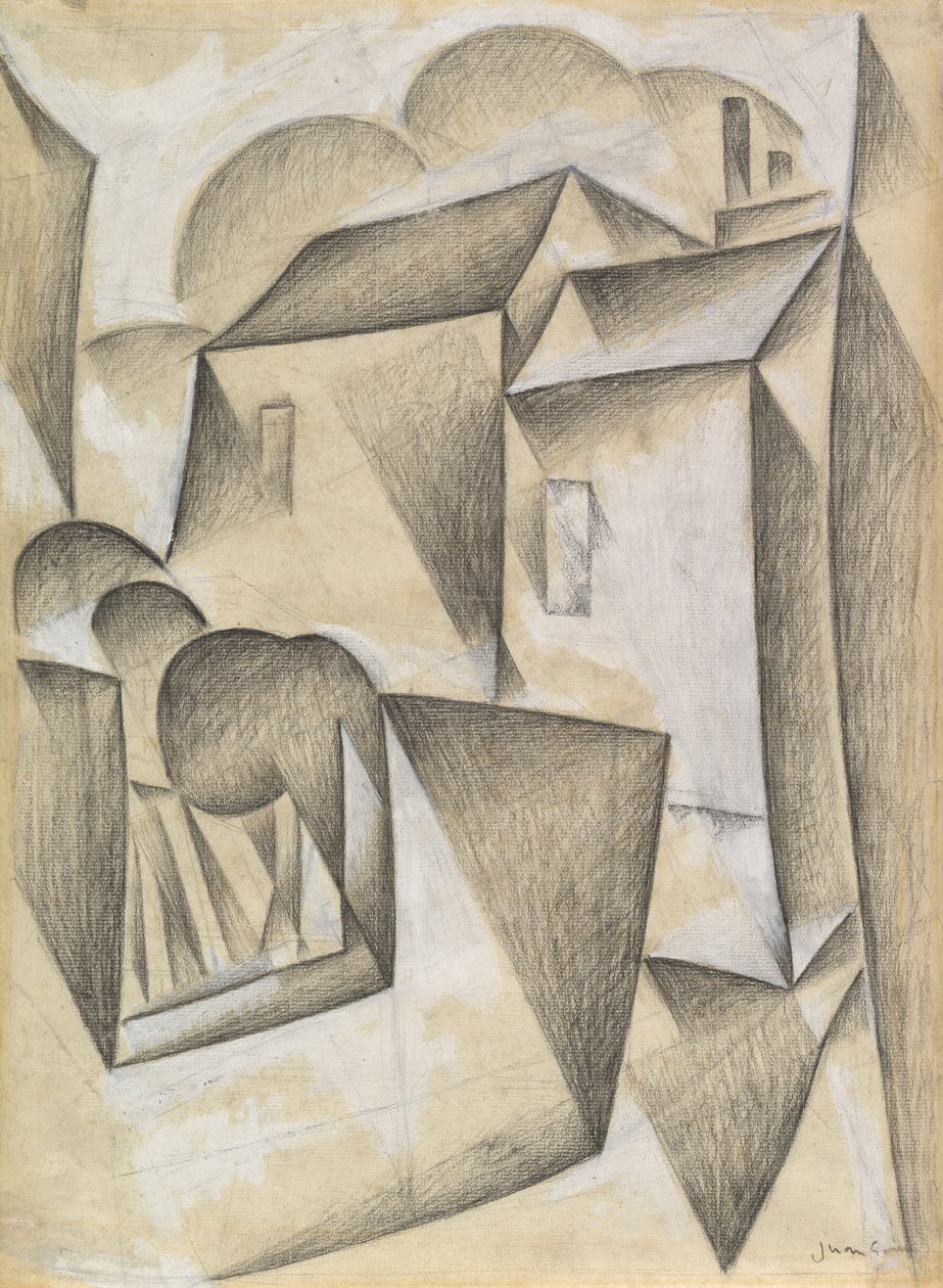 Houses in Paris, Place Ravignan by Juan Gris