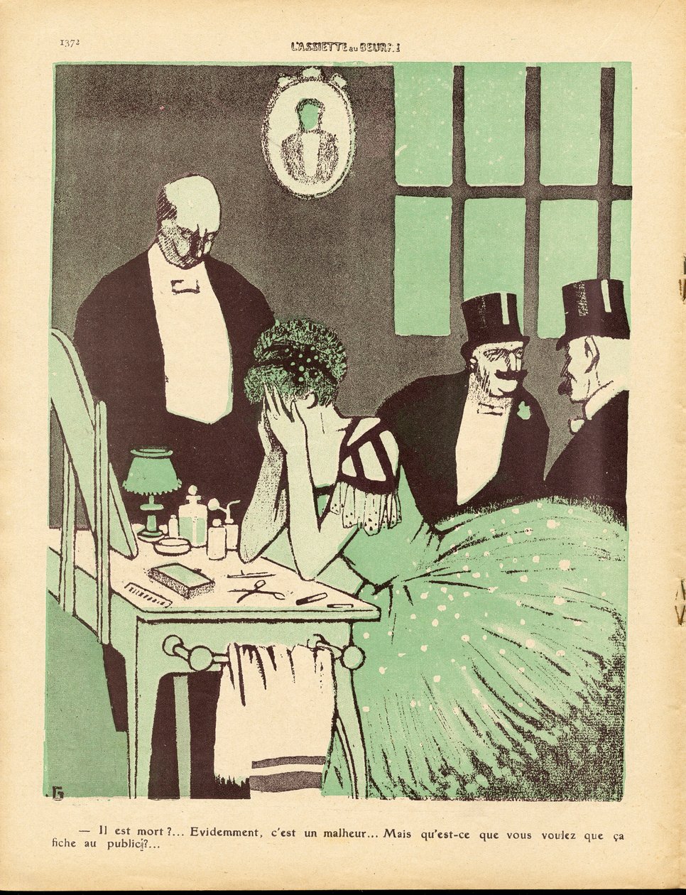 The Butter Plate, number 450, Satirical in Colors by Juan Gris