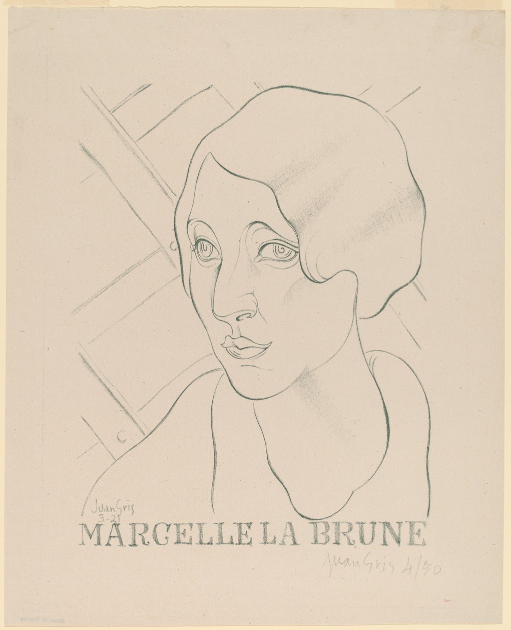 Marcelle the Brunette by Juan Gris