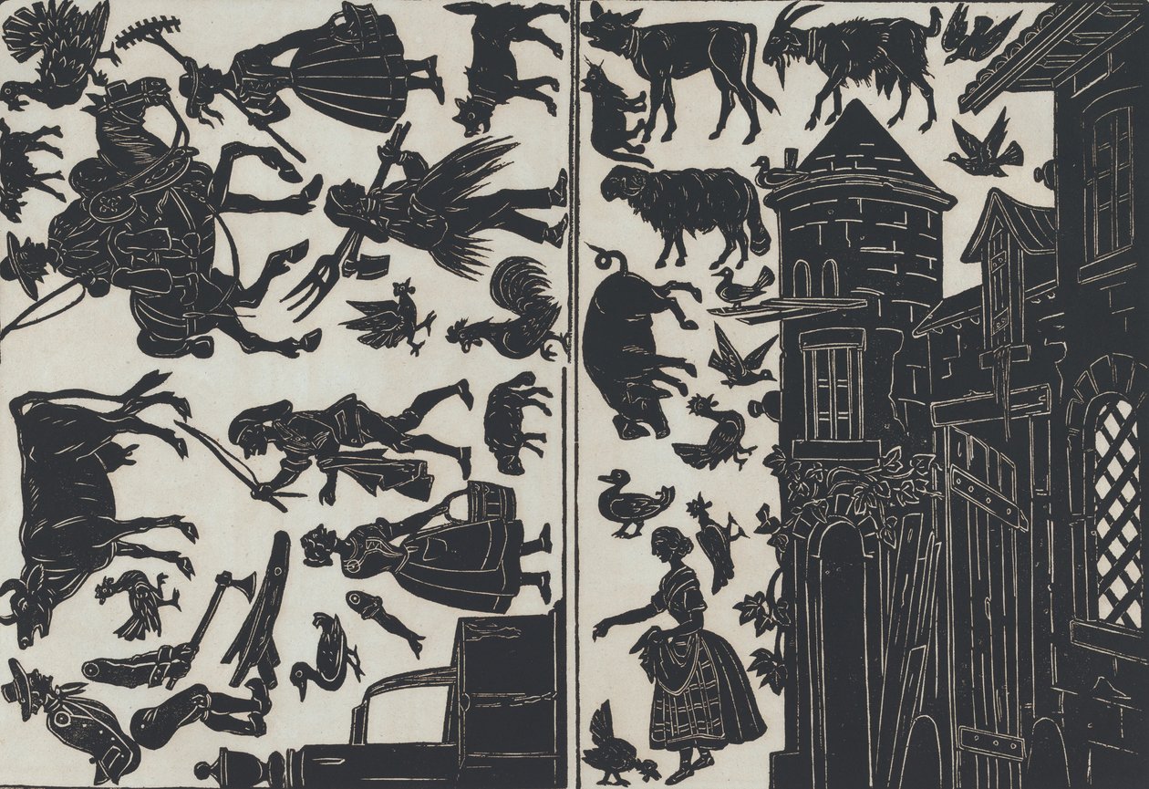 Sheet 6 of figures for Chinese shadow puppets by Juan Llorens