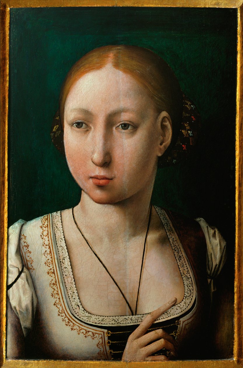 Juana the Mad, Wife of Philip the Fair, Daughter of Isabella of Castile by Juan de (attr. to) Flandes