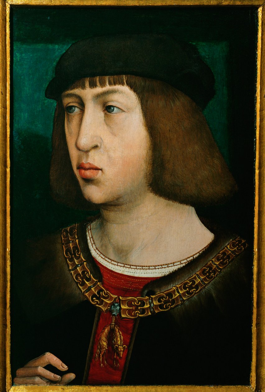 Philip the Handsome, King of Castile, Son of Emperor Maximilian, Father of Emperor Charles V by Juan de (attr. to) Flandes