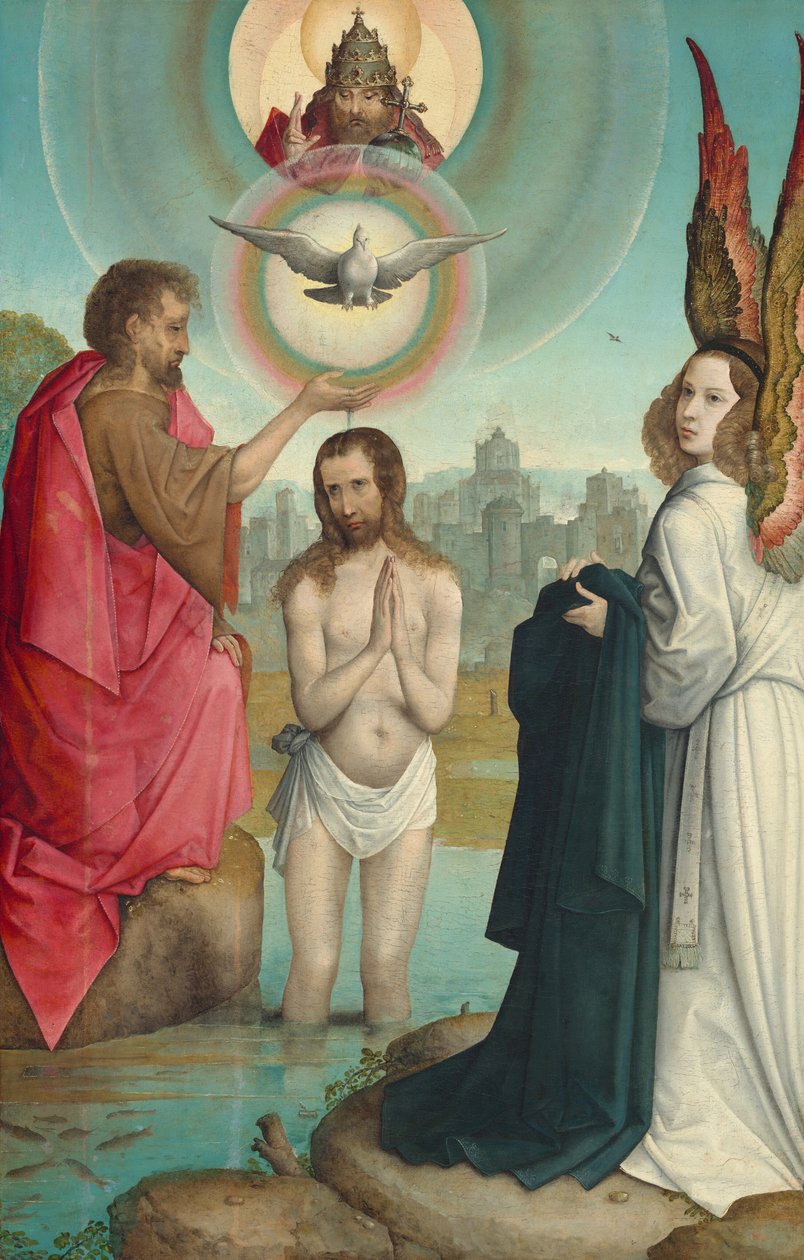 The Baptism of Christ by Juan de Flandes