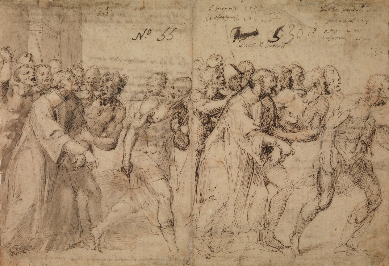 Study for Saint Stephen Being Led to His Martyrdom, 1566 by Juan de Juanes Juan de Juanes