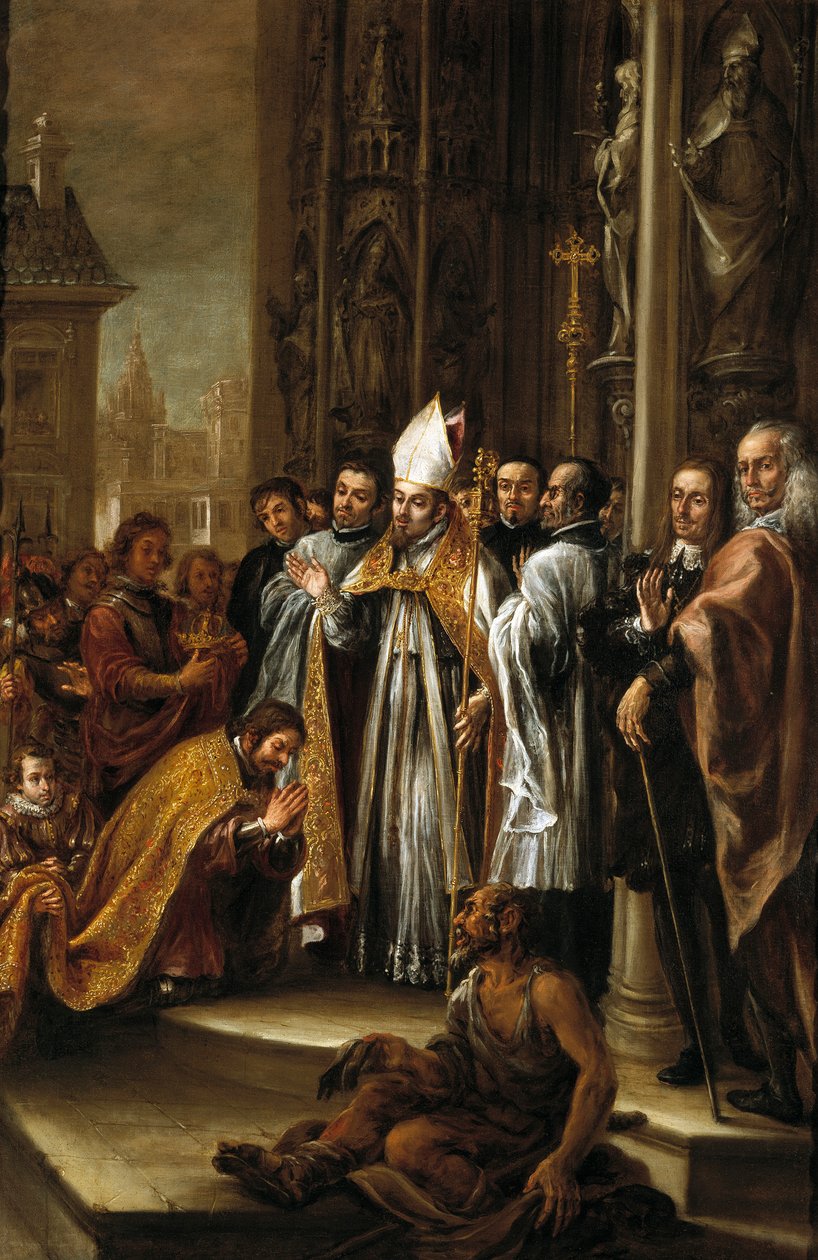 St. Ambrose Absolves Emperor Theodosius, c.1673 by Juan de Valdes Leal