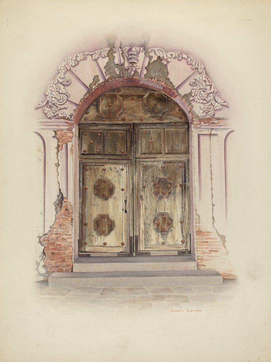 Doorway and Wall Painting by Juanita Donahoo
