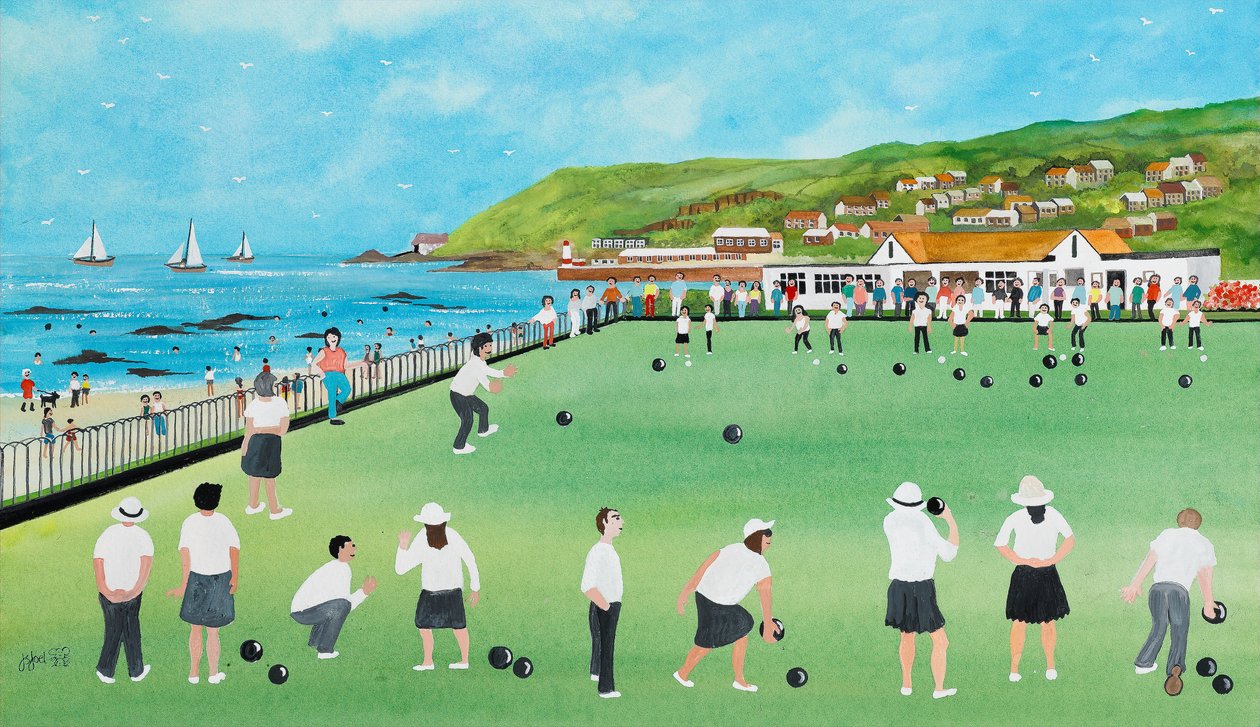 Bowling on Newlyn Green by Judy Joel