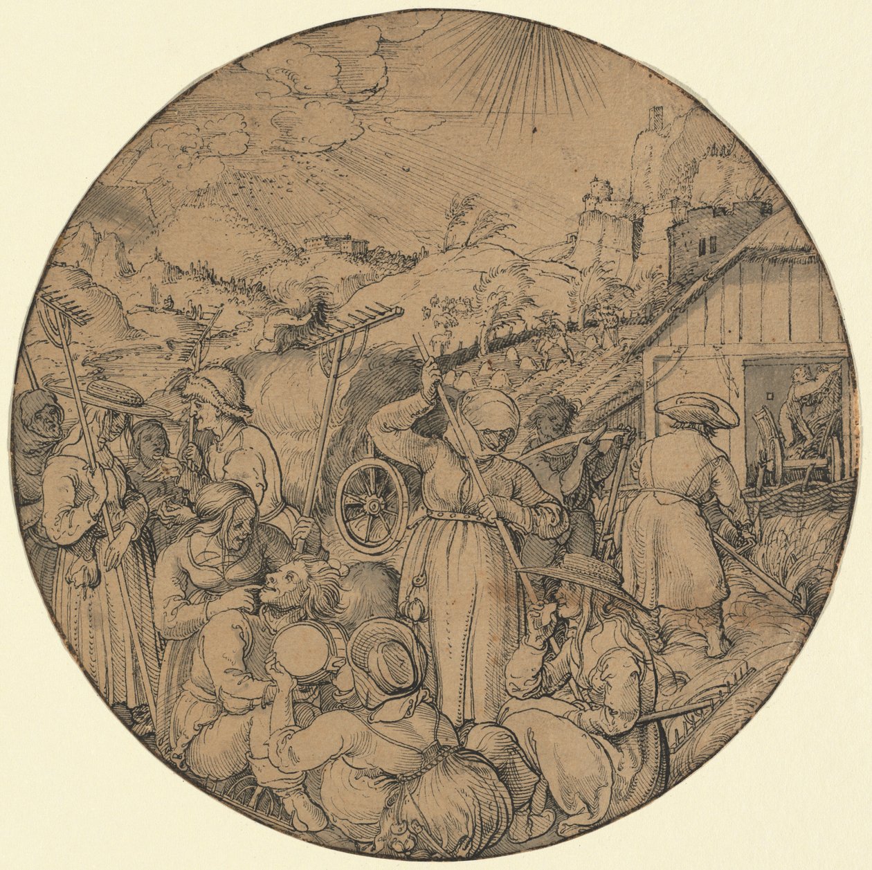 The Hay Harvest (June) by Jörg Breu the Elder