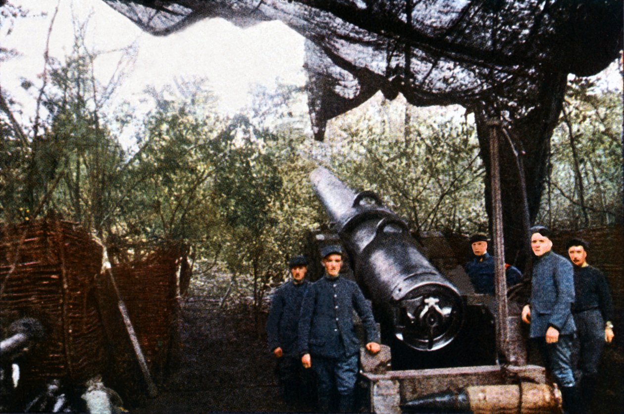 A Gun of the French Navy During the Battle of Verdun by Jules Gervais Courtellemont