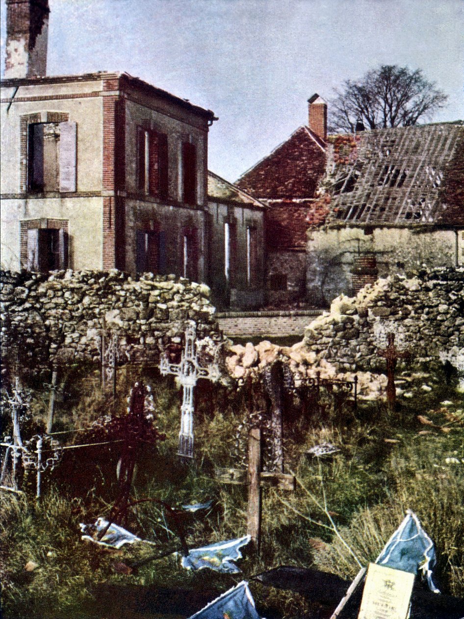 Cemetery in Charleville East of Reims During the Battle of the Marne East of Paris, September 1914 by Jules Gervais Courtellemont