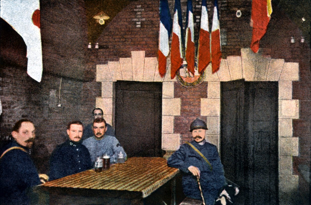 French Soldiers in a Kitchen in the Casemates, Verdun, September 1916 by Jules Gervais Courtellemont