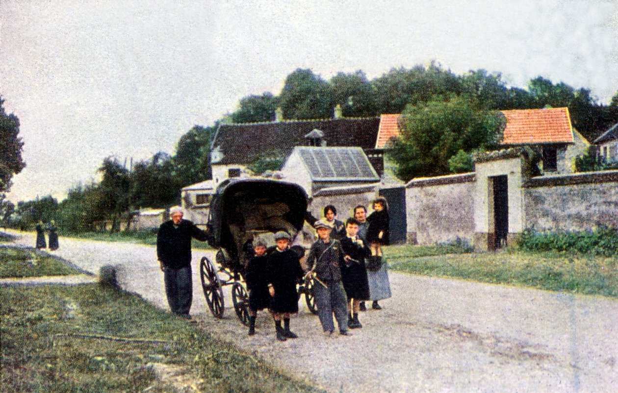 A Family Fleeing from the German Invasion During the Battle of the Marne East of Paris, September 1914 by Jules Gervais Courtellemont