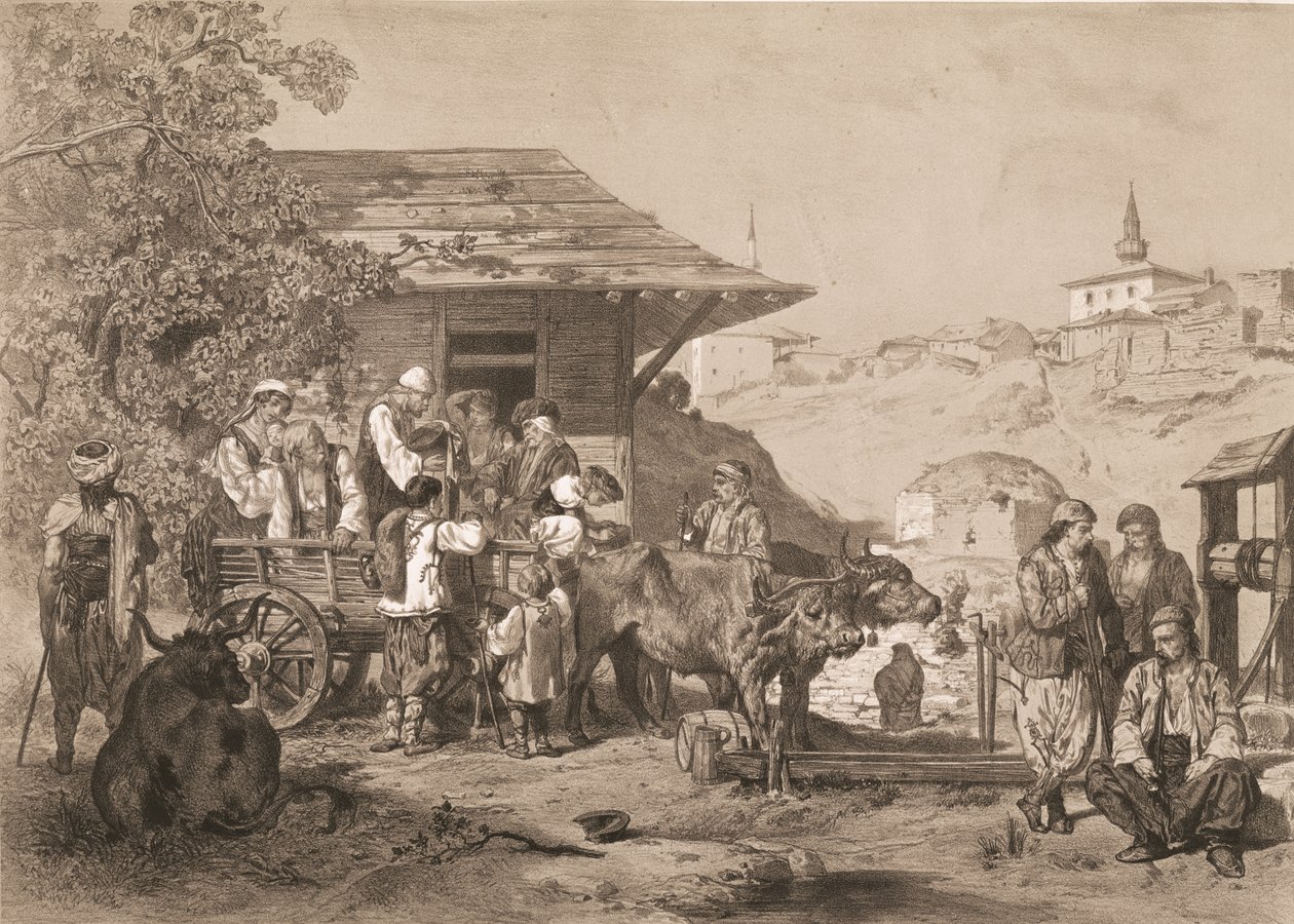 Bulgarians Near Varna, Printed by Lemercier, Paris by Jules Joseph Augustin Laurens