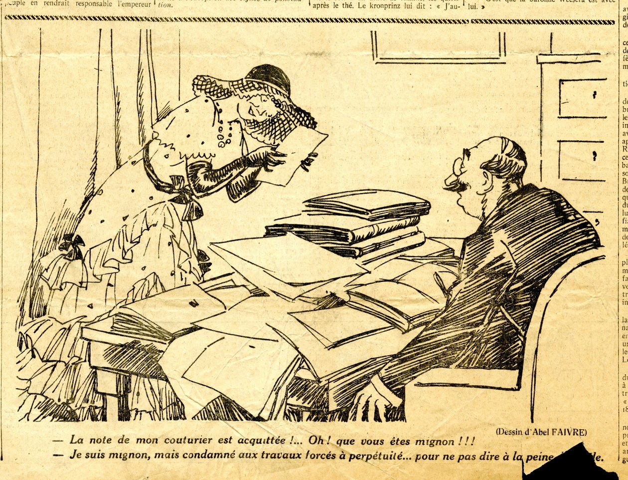 Candide, Satirical in B & W by Jules Abel Faivre