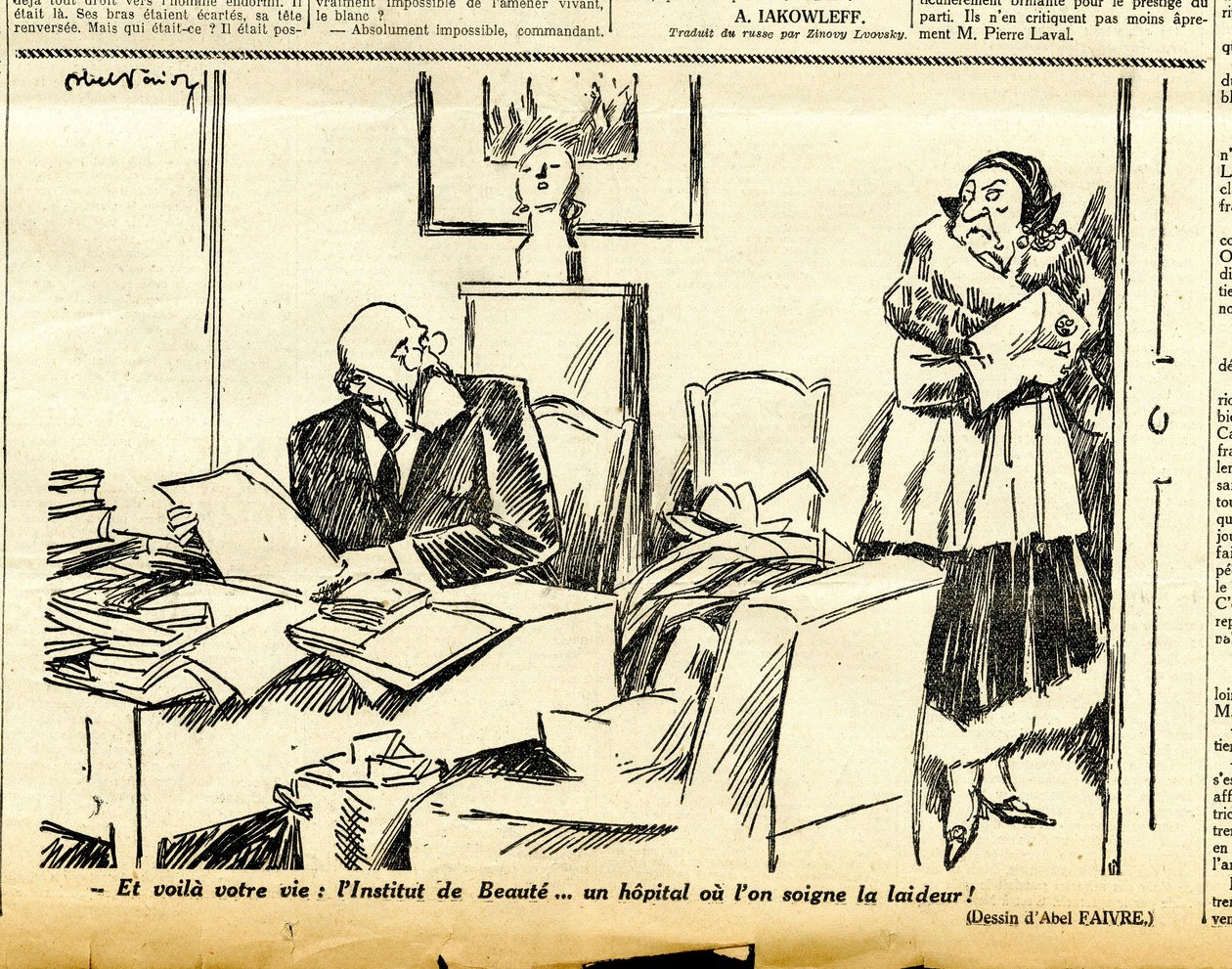 Candide, Satirical in B&W by Jules Abel Faivre