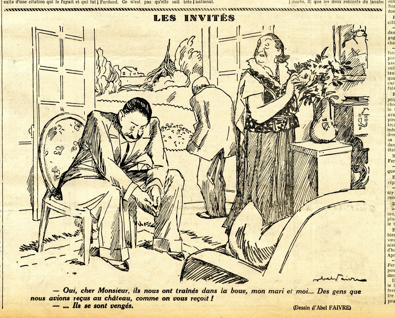 Candide, Satirical in B & W by Jules Abel Faivre