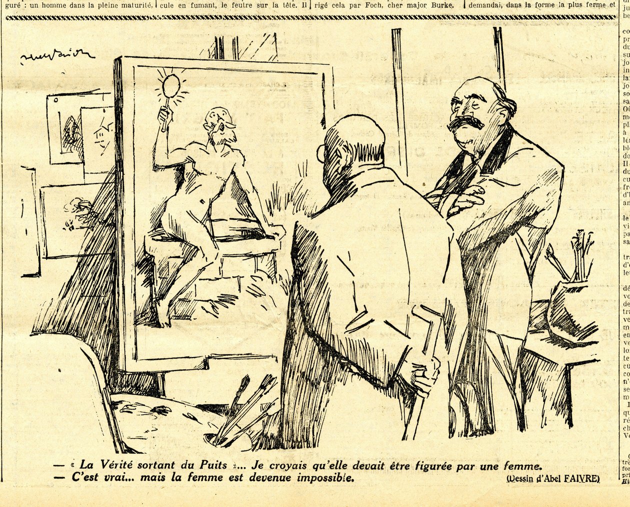 Candide, Satirical in B & W by Jules Abel Faivre