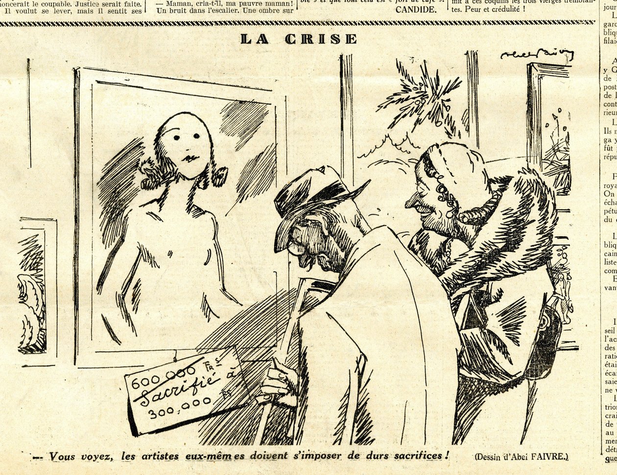 Candide, Satirical in B&W by Jules Abel Faivre